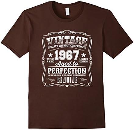 Men's 49th Birthday Gift Made 1967 All Original Parts T-Shirt XL Brown