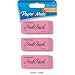 PaperMate Pink Pearl Premium Medium Rubber Eraser, 3-Count (70502PP)