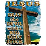 Jesus Beat The Devil Adult Sweatshirt