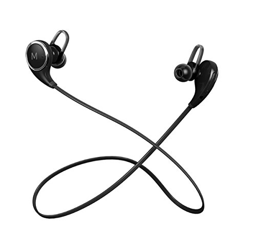 MaxTronic® MT-08 V4.1 Wireless Bluetooth Headphones Best In-Ear Noise isolating Headphones with Microphone Mini Lightweight Sweatproof Stereo Bass Wireless Bluetooth Headset