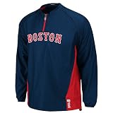 Boston Red Sox Authentic Road Triple Peak Cool Base Gamer Jacket by Majestic
