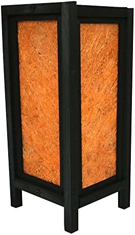 Natural Fibers Bedside or Table Lamp Thai Oriental Collectible Handmade Asian Vintage Lighting for Home Décor