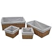 4-pc. Basket Set with Liners - Honey