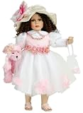 SAVANNAH 24in Porcelain Girl w/Bear Doll ~Retired