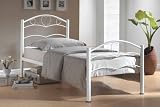 Serene Yasmin White 3ft Single Metal Bed