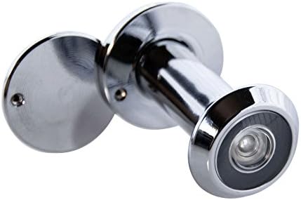 OPGX Solid 200-degree Door Viewer with Heavy Duty Privacy Cover for 1-3/8" to 2-3/8" Thick Doors, Chrome Plated