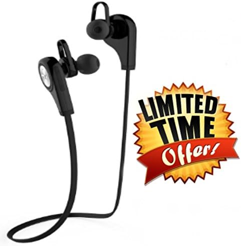 Bluetooth Headphones for Apple and Android Devices. Includes Free Case! Noise-cancelling Bluetooth Earbuds by AllGoodz with Microphone.