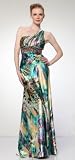 3077 SEXY ONE SHOULDER FORMAL RHINESTONE BALL GOWN DRESS