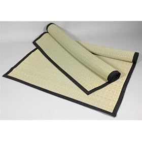 Simple Natural Beautiful Yoga Mat - 6ft. Japanese Design Woven Grass Goza Throw Rug - 72" x 36"