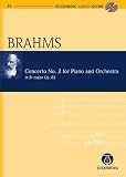 Produkt-Bild: Konzert Nr. 2 B-Dur: f&uuml;r Klavier und Orchester. op. 83. Klavier und Orchester. Studienpartitur + CD.: Op. 83 for Piano and Orchestra: Study Score (Eulenburg Audio+Score)