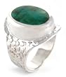Chrysocolla ring, 'Cool Green-Blue' 8.0 (US Ring Size) Chrysocolla ring, 'Cool Green-Blue' 8.0 (US Ring Size)