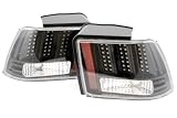 99-04 FORD MUSTANG ( EXCEPT COBRA MODEL ) ALTEZZA TAIL LIGHTS - EURO BLACK STYLE , W/ LED (DEPO-US) PAIR 00 01 02 03
