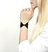 Forgotten Cotton Lace Bow Tie Wrist Cuff Stretch Bracelet (Black)