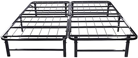 Merax Bed set of King Bed Mattress and King Metal Folding Bed Frame (8 inch）