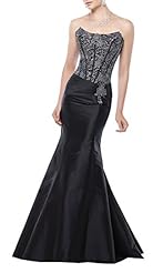 Strapless Flared-Skirt Mermaid Scoop Neck Pleated Applique Asymmetric Lace Dropped Princess Seams   Waistline Silk/Silk/Shantung  Dress with a Brush/Sweep Train 