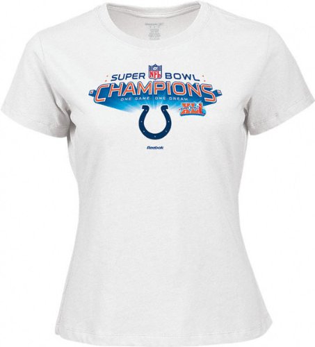 Buy Indianapolis Colts Super Bowl XLI Champions Ladies Official Locker Room White Tee