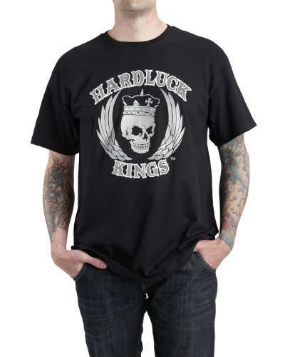HardLuck Kings TBLGRY1-M Mens Snake Eyes Short Sleeve Tee