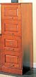Cherry Finish 4-Drawer Legal & Letter Size Vertical File Cabinet with Lock
