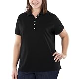 Women's Plus-Size Merona® Ebony Collared Short-Sleeve Pique Polo Shirt