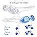 Dimples Excel Clear Swimming Goggles for Everyday Indoor Practice + Nose Clips + Ear Plug ( 2 Pack )
