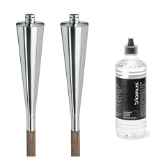 2er SET BLOMUS ORCHOS GARTENFACKEL HOLZSTOCK 145cm INCL. 1L LAMPEN�L! 1a-WARE NEU