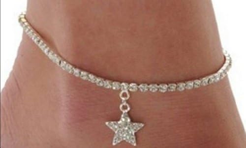 JY Jewelry Celeb Stunning Lady Diamante Rhinestone Star Ankle Chain Bracelet Anklet Jewelry JY7