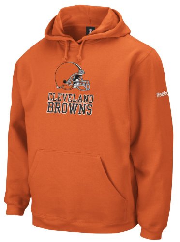 NFL Men's Cleveland Browns End Zone Playbook Hood (Orange, Large)