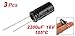 3x 2200uF 16v 105c High Temperature Radial Leads Aluminium Electrolytic Capacitor
