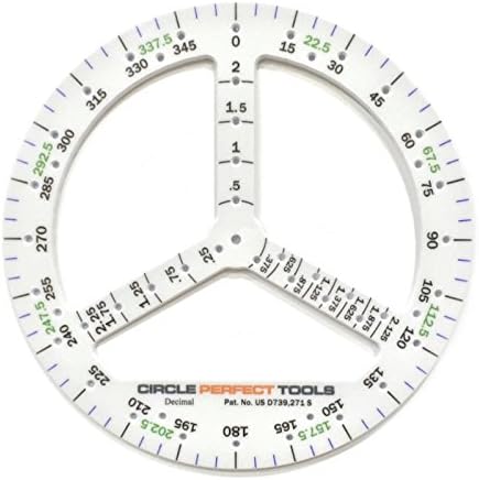 Extra Small Degree Scale - Compass, Ruler, Protractor (Decimals)