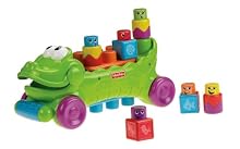 Fisher-Price Stack n Surprise Blocks Musical Croc Block Wagon