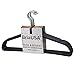 Prettyia Cascade Hangers Black Steel Swivel Hooks -Slim, Sturdy Saves You Extra Space - Set of 10