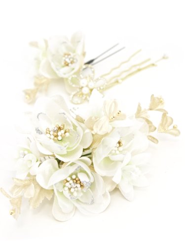 髪飾り3点セット 花 [成人式/振袖/卒業式/袴/結婚式/着物/和装]