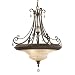 Murray Feiss Lake Geneve Three-Light Uplight Chandelier, Aged Tortoise Shell with Intaglio Glass Bowl #F2270/3ATS