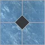 Dynamix 12 x 12 Inch Vinyl Tiles - Blue Marble Squares