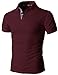 H2H Mens Casual Basic Pique Polo Slim Fit Shirts Short Sleeve of Various Colors