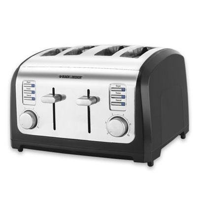 B&D 4-Slice Toaster-Black Chro product image