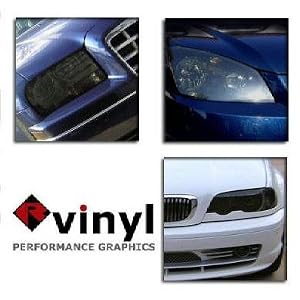 Dark Smoke Out Head & Tail Light Tint Vinyl Sheet Roll Kit 36