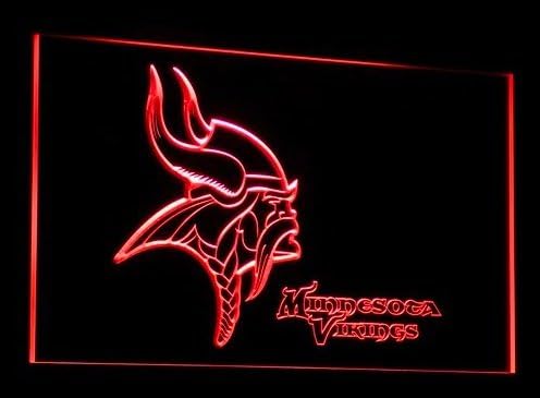B048-r Minnesota Vikings Football Neon Light Signs