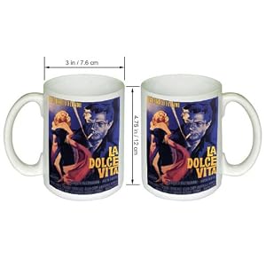 La Dolce Vita Fellini Movie Art COFFEE MUG by morethanposters.com