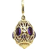 14K Yellow Gold Cabochon Amethyst Charm/Pendant