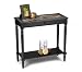 Convenience Concepts M6042189 French Country Faux Marble Foyer Hall Table with Drawer and Shelf, Black