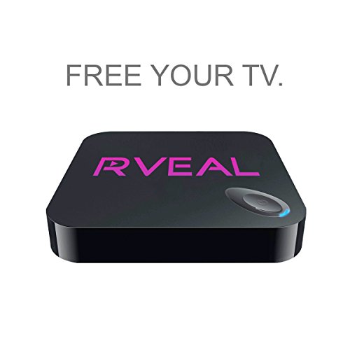 Rveal Streaming Media Player & Android Smart TV Box with Upgraded Rveal Air Mouse Remote & Keyboard