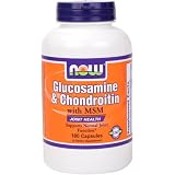 NOW Foods Glucosamine 1.1g, Chondroitin 1.2g, with MSM 300mg, 180 Capsules