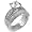 Pure .925 Sterling Silver Wedding Ring Set, Embellished with Top Quality Diamond Color Round Cut Cubic Zirconia, Limited Time Sale Price Offer, Comes with a Free Gift Box and Special Pouch