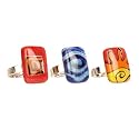 Glass and Metal Assorted Colors Ring-Rectangular "A Glass Act" -Fair Trade Gifts