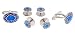 Gorgeous handmade sterling silver and enamel cufflinks and shirt stud set