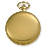 Avalon 17 Jewel Mechanical Skeleton Gold-tone Covered Pocket Watch with Chain, #4037G by Avalon