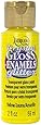 DecoArt Americana Crystal Gloss Enamel Glitter Paint, 2-Ounce, Yellow