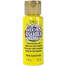 DecoArt Americana Crystal Gloss Enamel Glitter Paint, 2-Ounce, Yellow