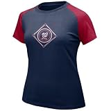 Nike Washington Nationals Navy Blue Ladies Diamond Raglan T-shirt
